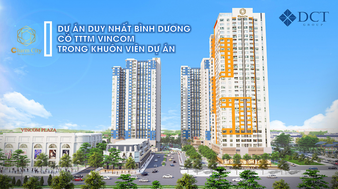 Phối cảnh tổng thể căn hộ Charm City Bình Dương