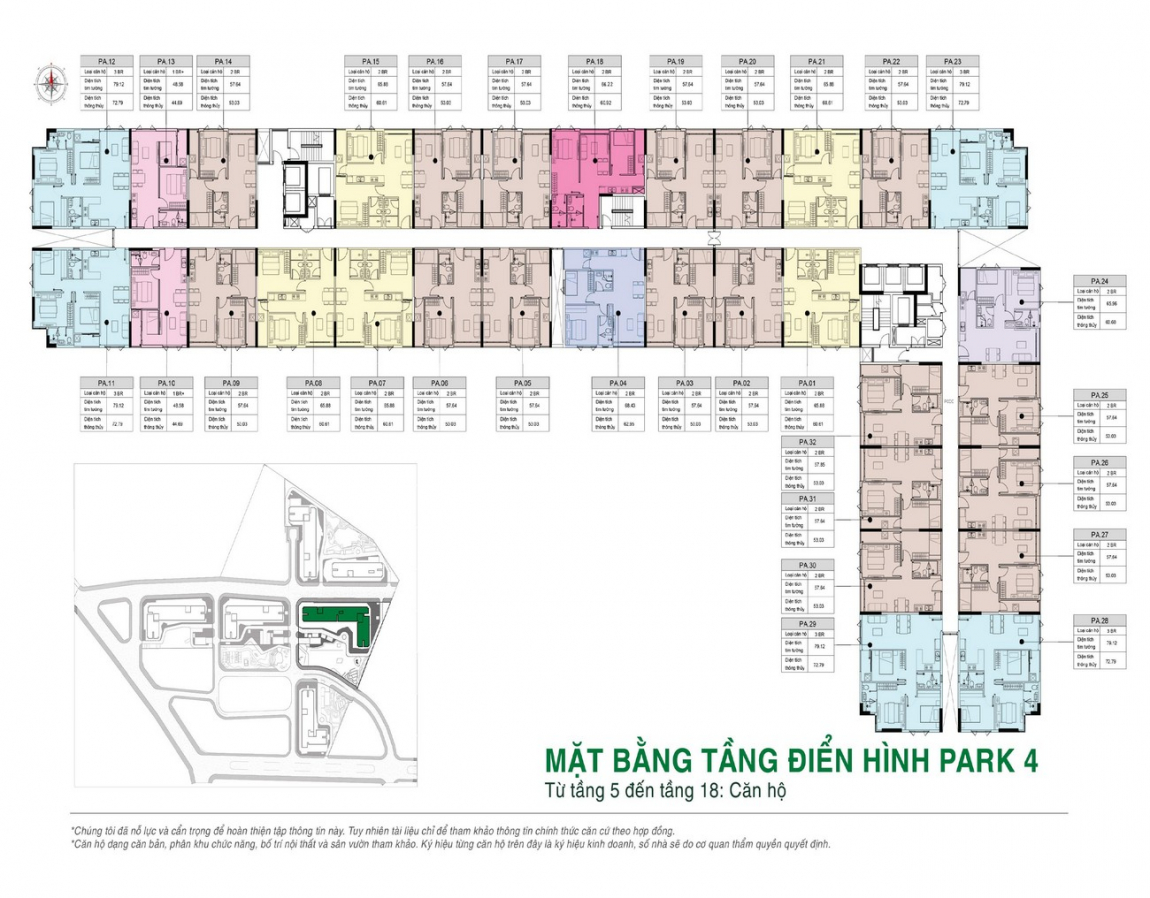 mặt bằng tổng thể căn hộ picity high park 4