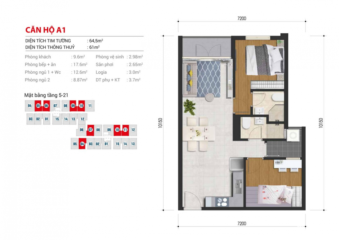 thiết kế chi tiết căn hộ high intela quận 8