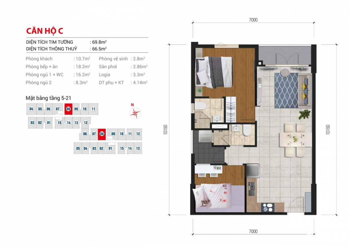 thiết kế chi tiết căn hộ high intela quận 8 1