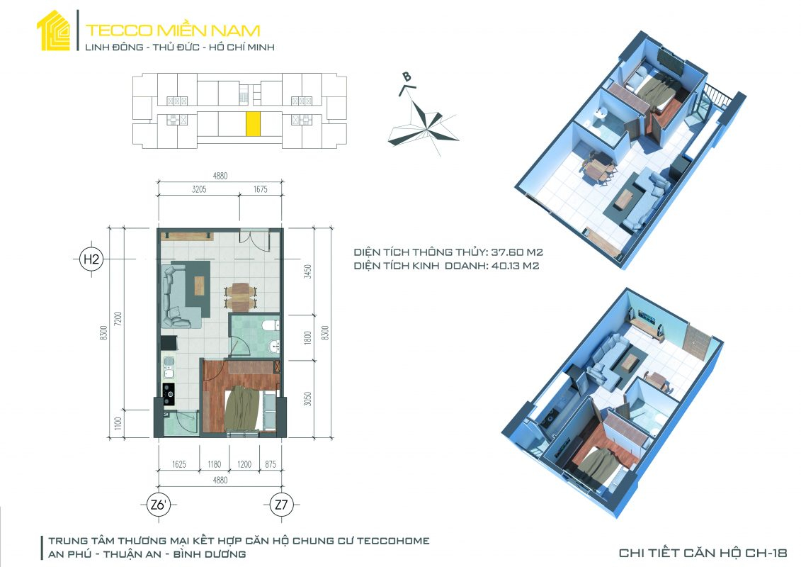 thiết kế căn hộ tecco home bình dương 10