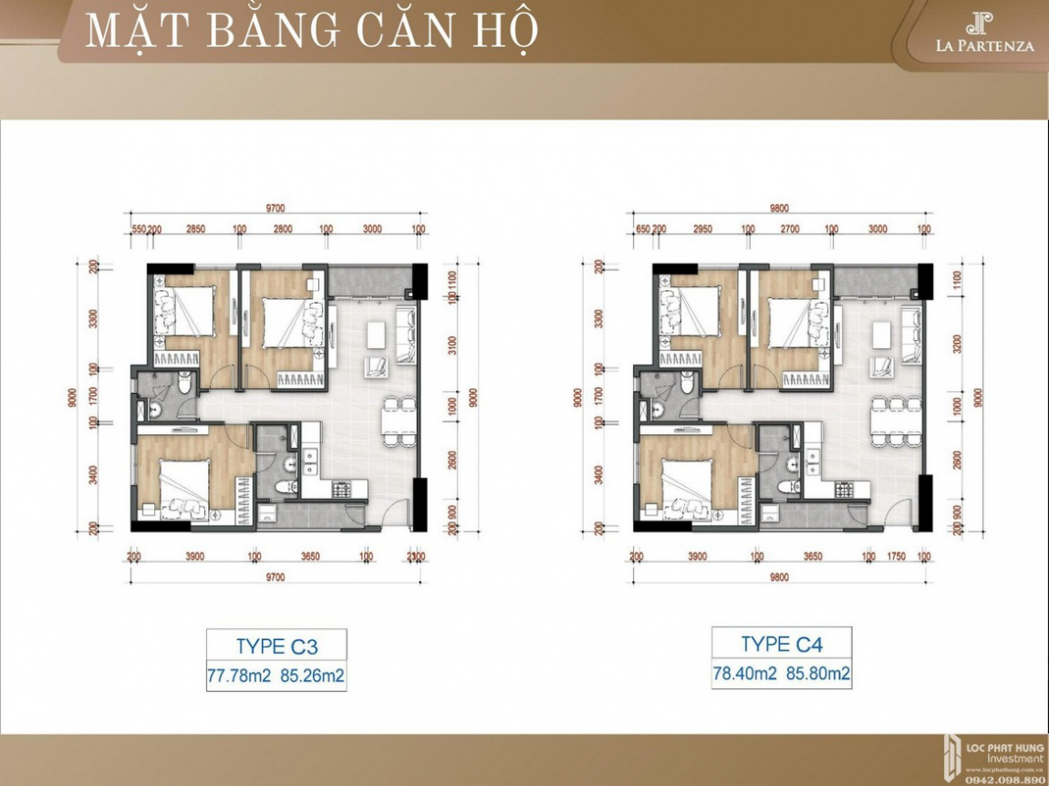 thiết kế căn hộ la partenza nhà bè 6