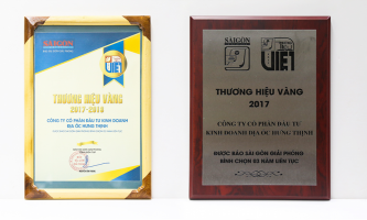 HUNG THINH CORP TIẾP TỤC ĐƯỢC VINH DANH “THƯƠNG HIỆU BẤT ĐỘNG SẢN YÊU THÍCH NHẤT 2017 – 2018” VÀ “THƯƠNG HIỆU VÀNG 2017”