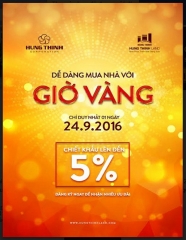 Tri Ân Khách Hàng “ Giờ Vàng Hưng Thịnh “ Chiết Khấu Lên Đến 5% .